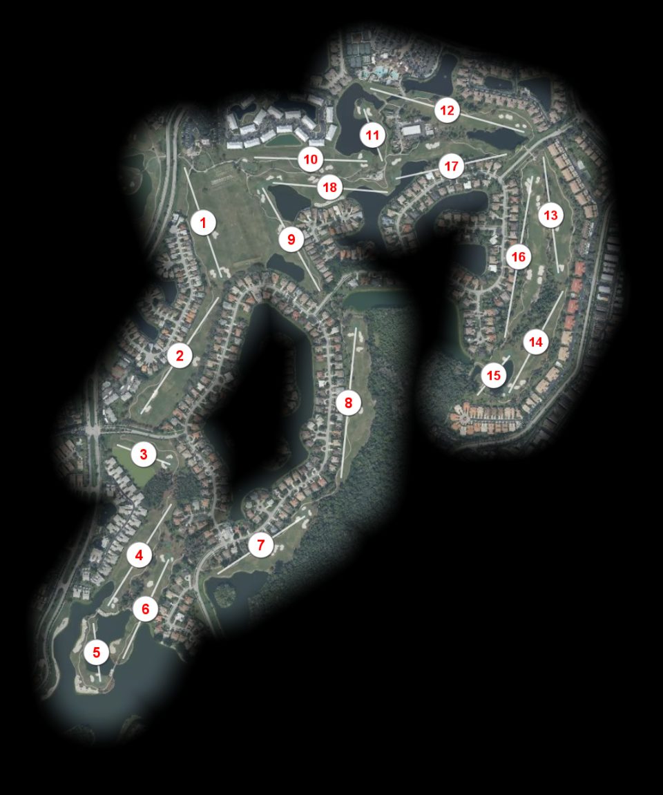 Lely Resort Golf & Country Club Flamingo Island course overview