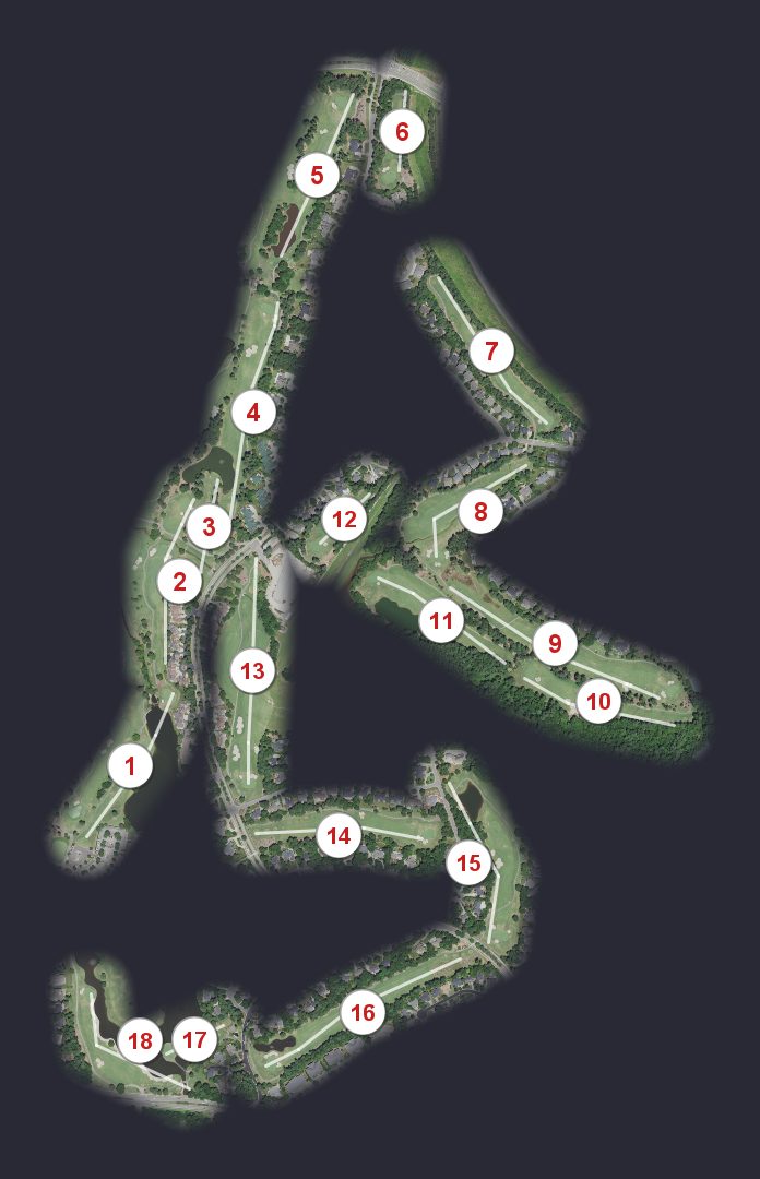 Prestonwood Country Club course map