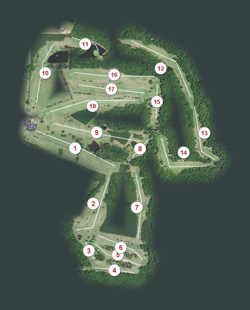 Quaker Creek Golf Club course map