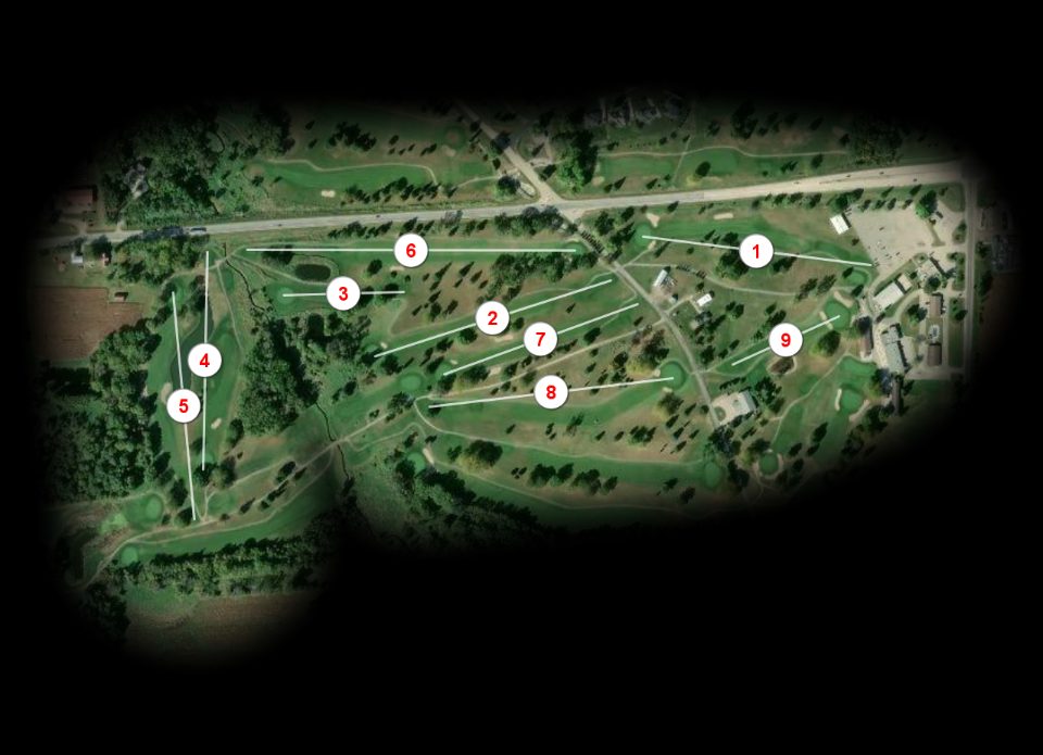Red nine at Coachmans Golf Resort