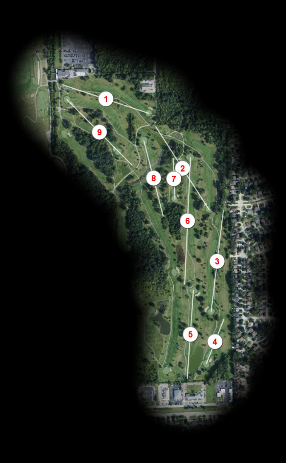 Gold nine at Riverview Highlands Golf Course