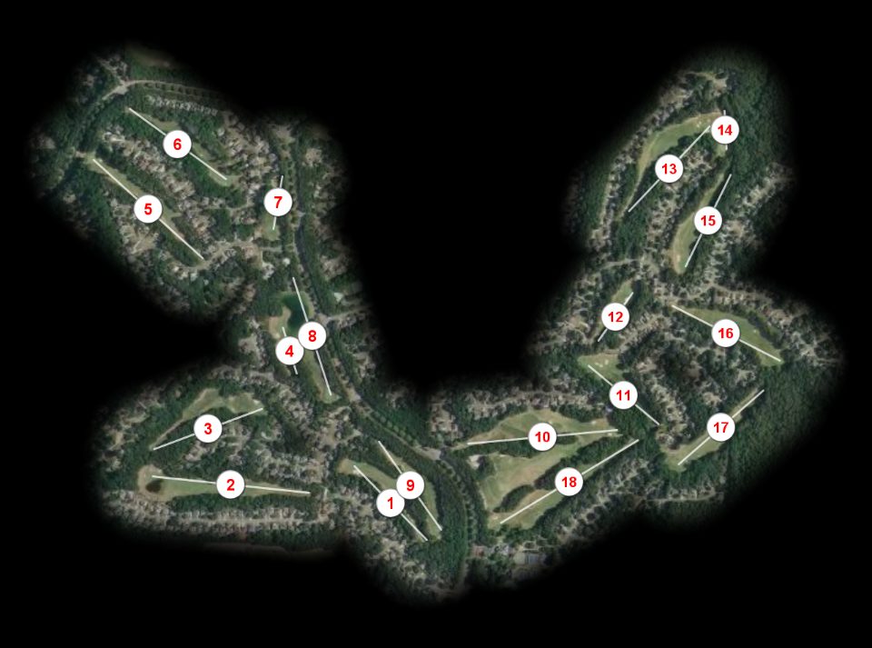 Towne Lake Hills Golf Club course overview