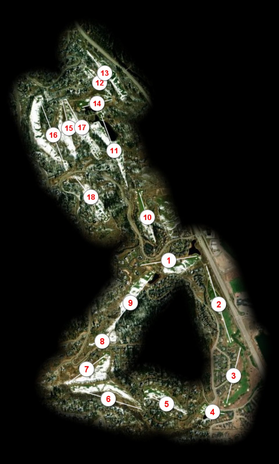 The Raven Golf Club at Three Peaks The Raven at Three Peaks course overview