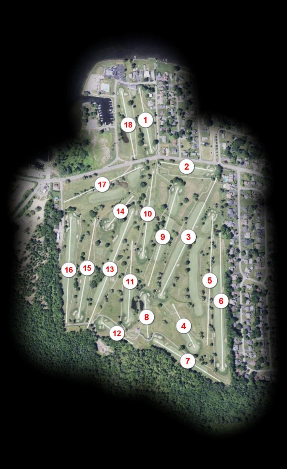 Lake Shore Yacht & Country Club course overview