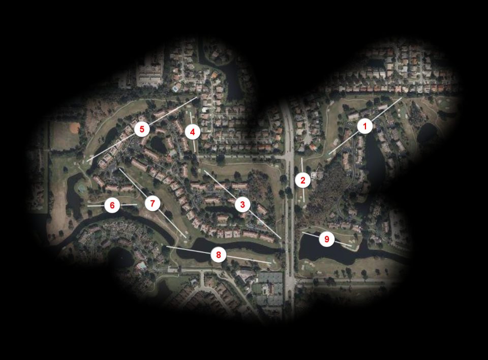 West nine at Boca Lago Golf & Country Club