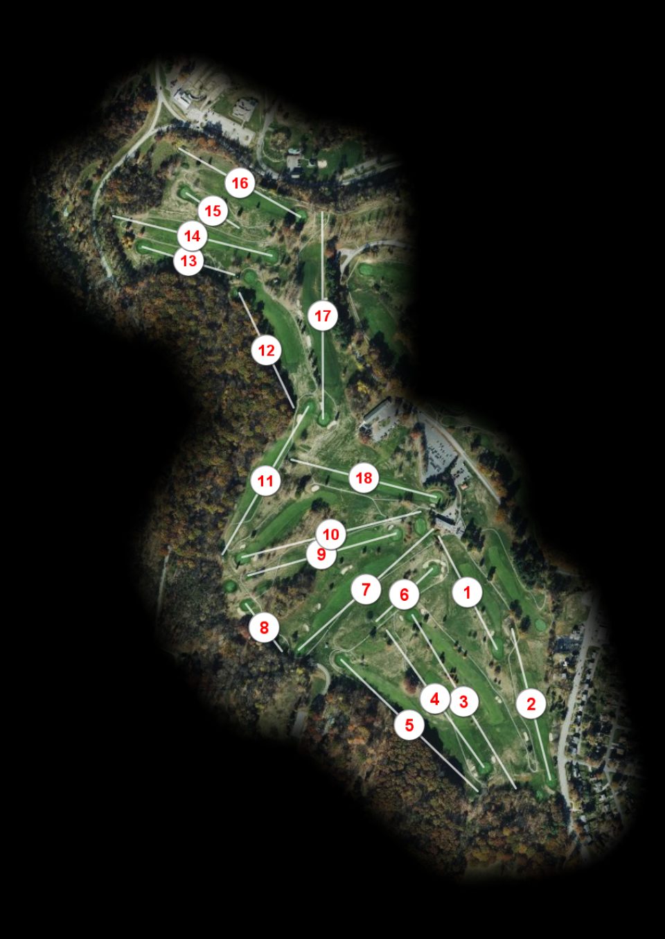 South Park Golf Club Eighteen course overview