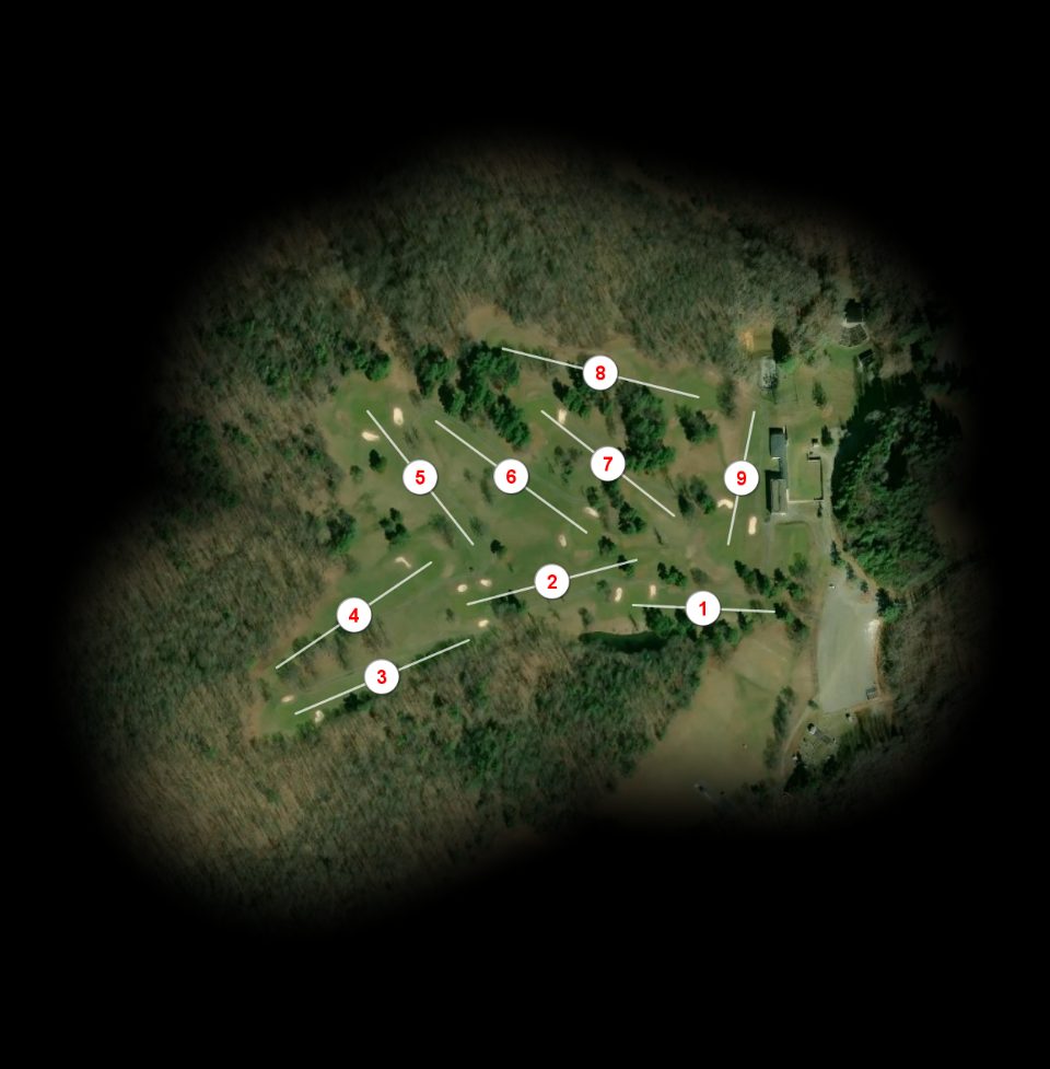 Pipestem Resort State Park Par 3 course overview