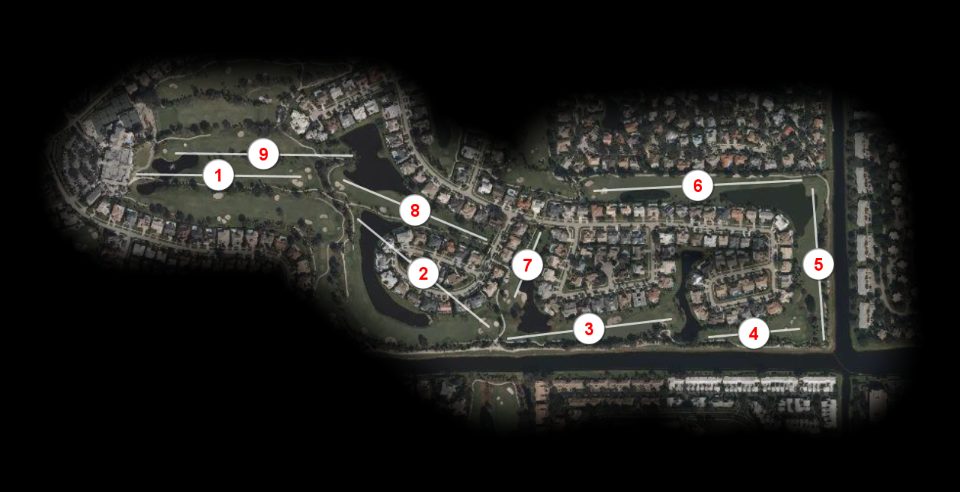 Lakes nine at Delaire Country Club