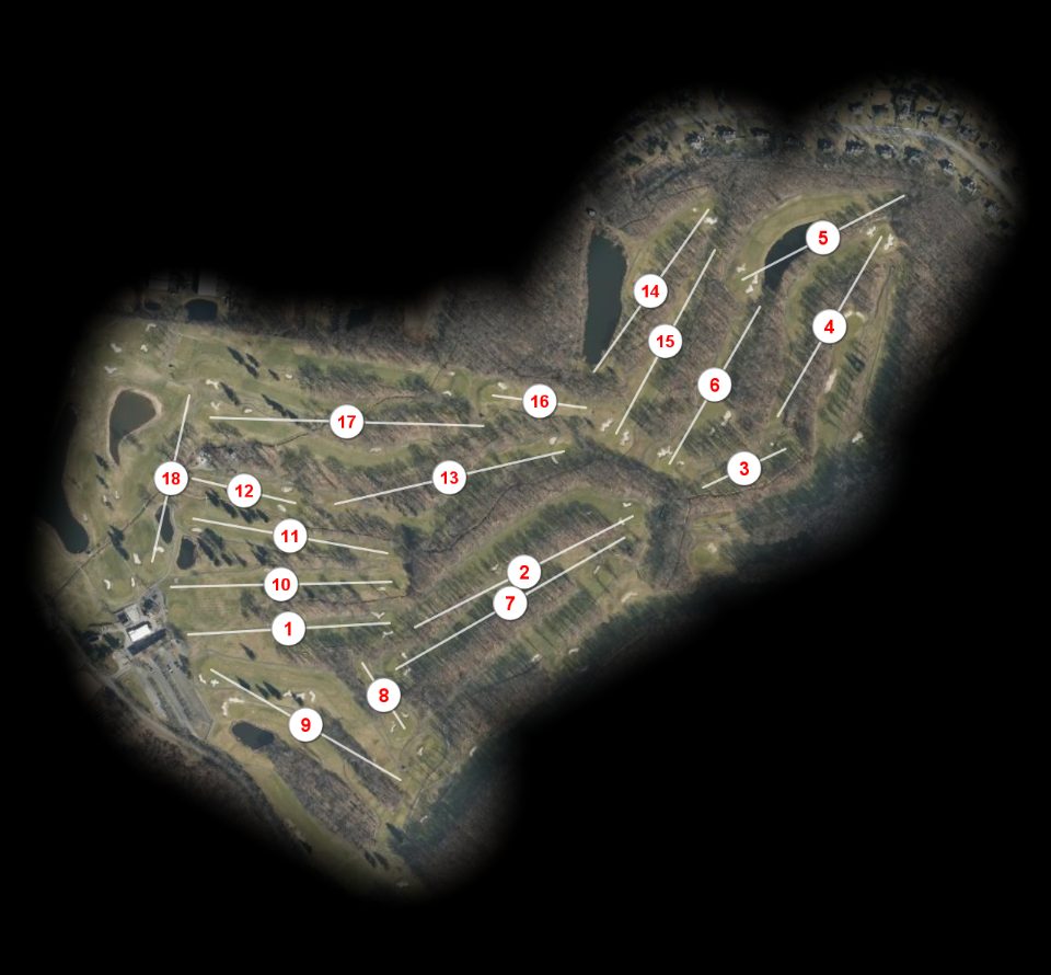 Flanders Valley Golf Course Blue/White course overview