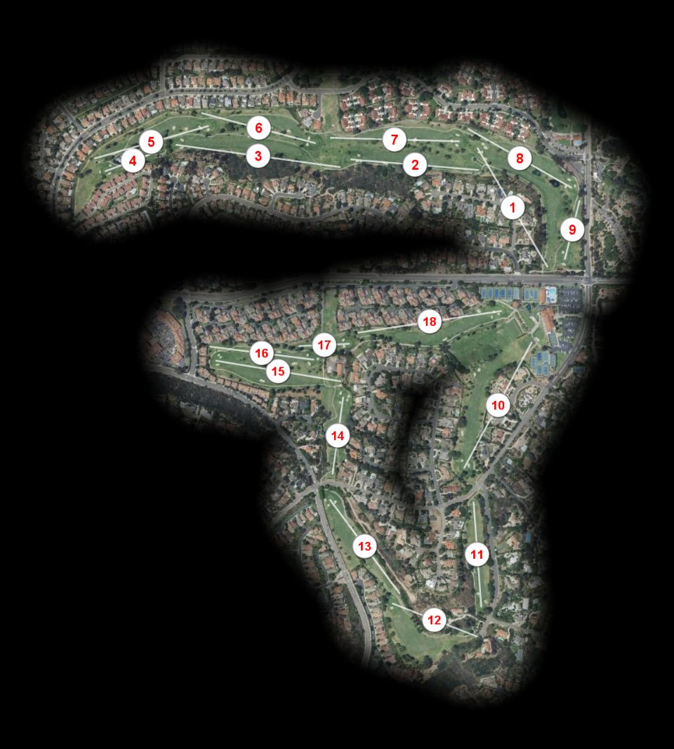 Lomas Santa Fe Country Club 18 Holes course overview