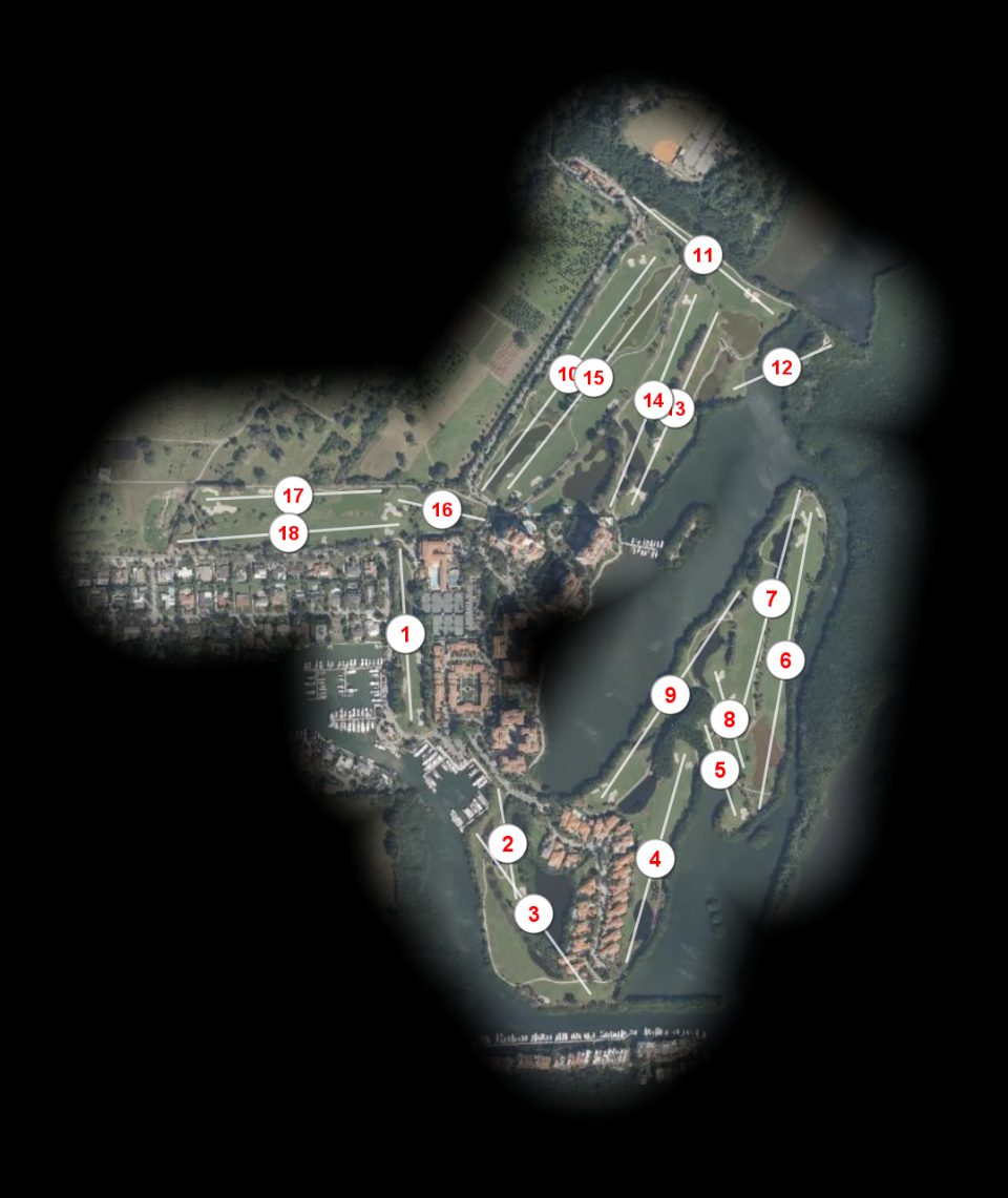 Deering Bay Yacht & Country Club course overview