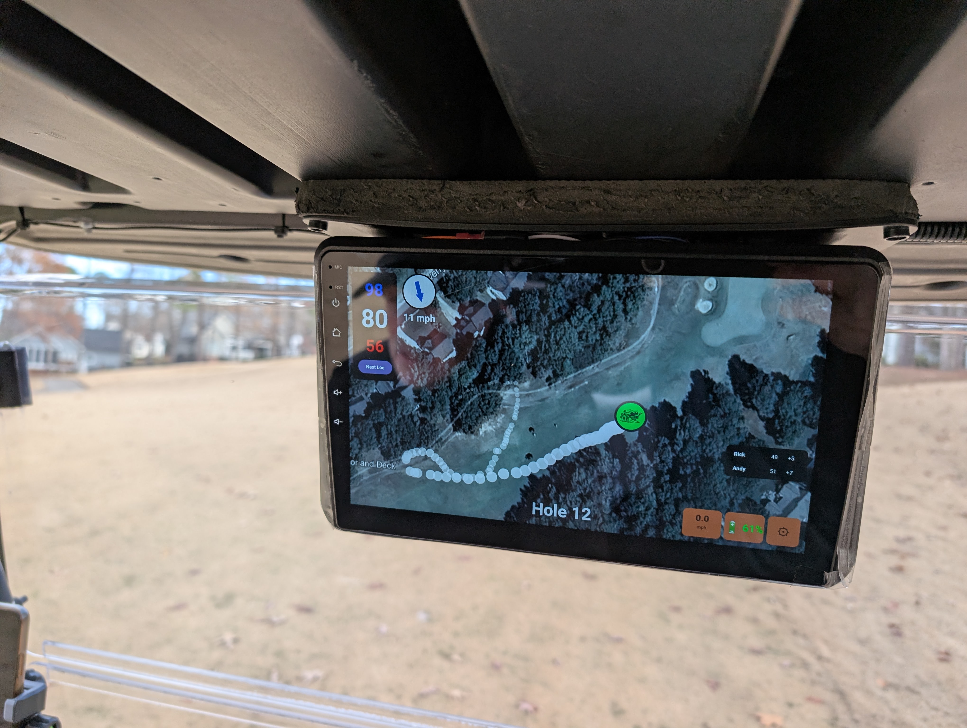 Aimy GolfGPS running on a golf hole