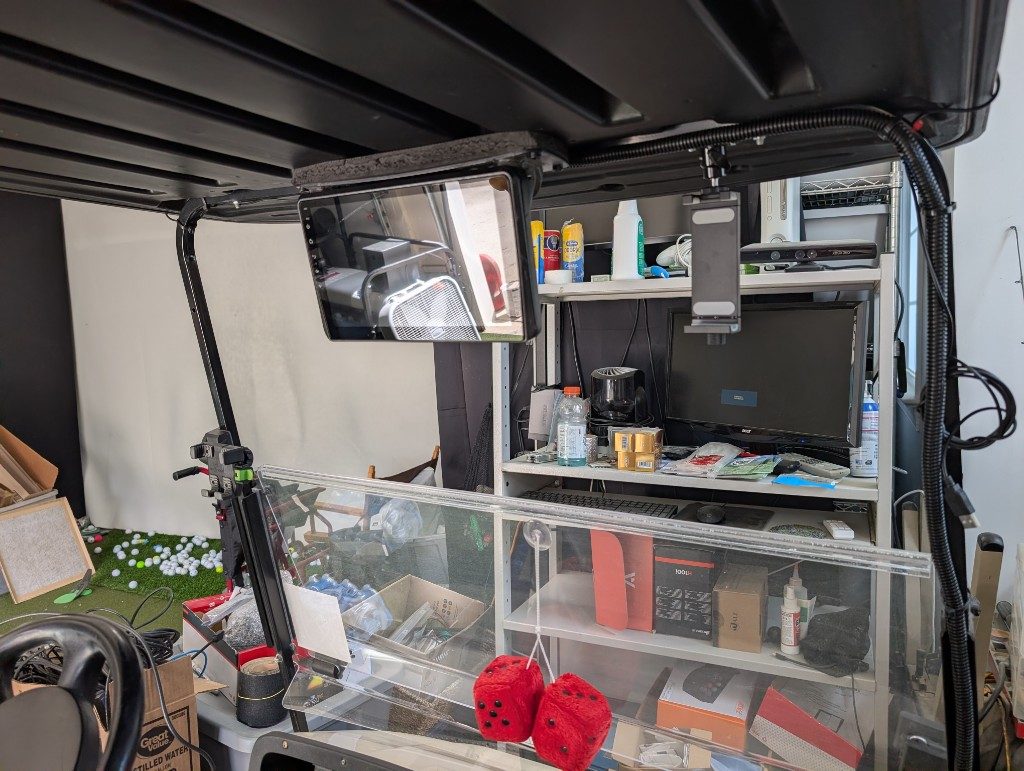 Wide view of cart with mounted tablet